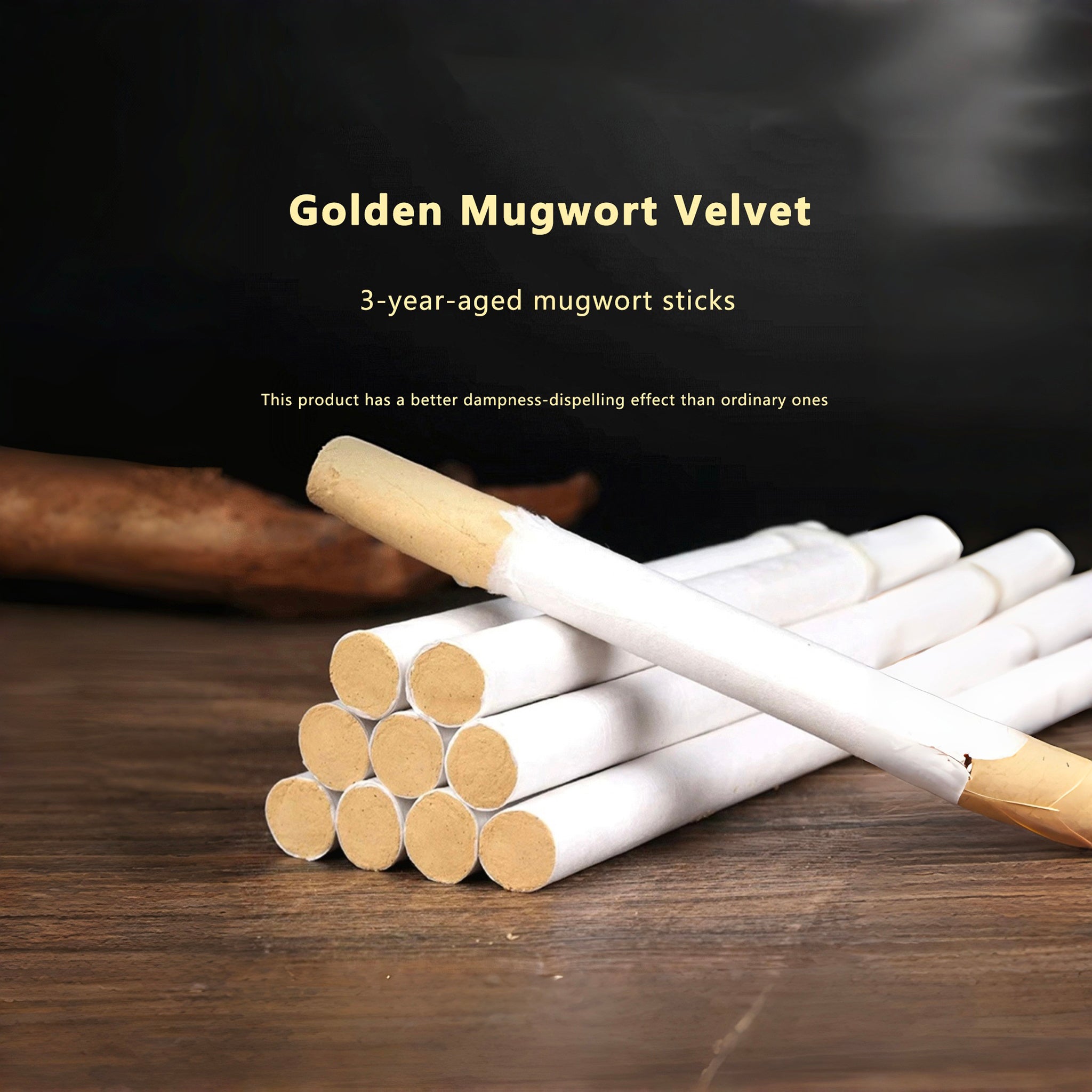 3-Year Aged Golden Velvet Moxa Sticks (1.8×20cm)