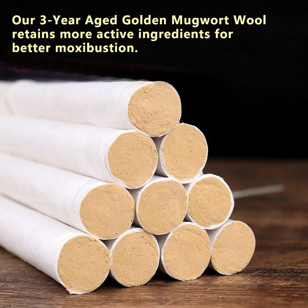 3-Year Aged Golden Velvet Moxa Sticks (1.8×20cm)