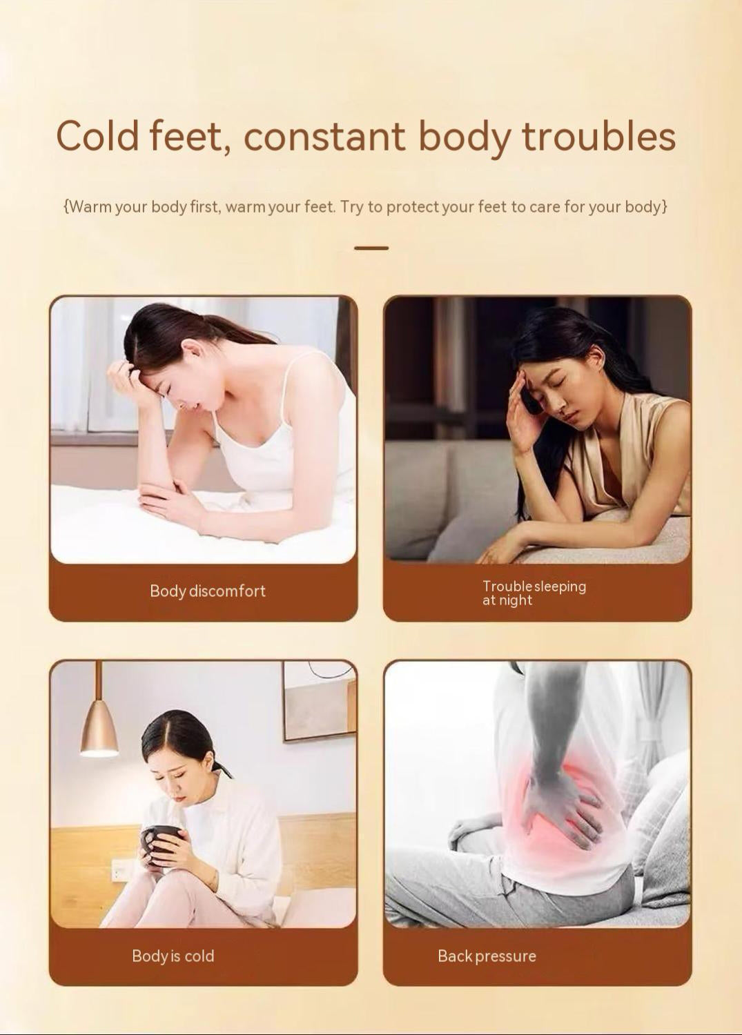 Moxibustion Shoes & Moxa Stick Box - Winter Foot Warming Essential, Adjustable Temperature Moxibustion Boots for Men & Women, Portable Mugwort Heat Therapy Tool (Brown, 7-8.5)