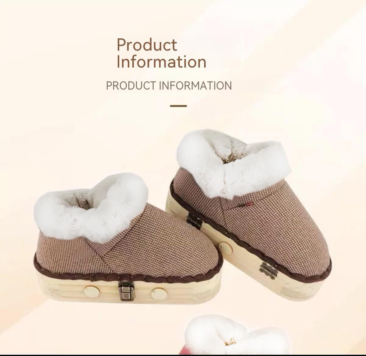 Moxibustion Shoes & Moxa Stick Box - Winter Foot Warming Essential, Adjustable Temperature Moxibustion Boots for Men & Women, Portable Mugwort Heat Therapy Tool (Brown, 7-8.5)