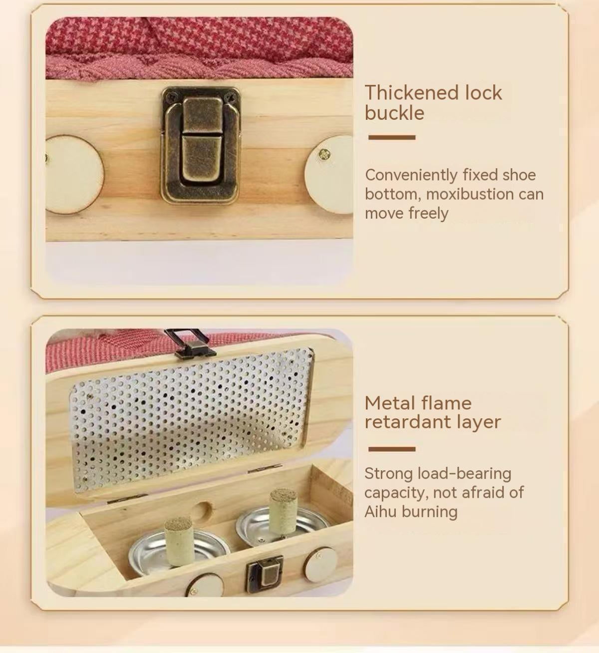 Moxibustion Shoes & Moxa Stick Box - Winter Foot Warming Essential, Adjustable Temperature Moxibustion Boots for Men & Women, Portable Mugwort Heat Therapy Tool (Brown, 7-8.5)